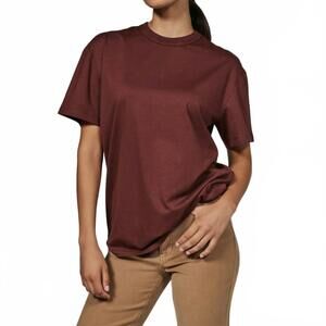 NEW 7DIAMONDS boxy boyfriend tee in brick red